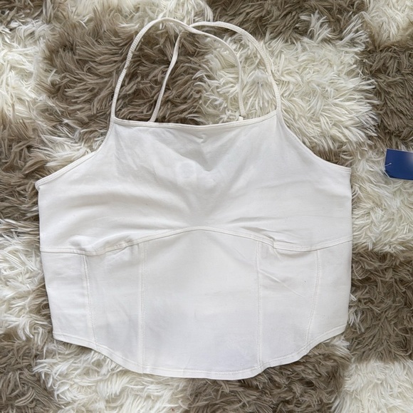 Abound Tops - ☀️SUMMER CLEARANCE SALE☀️ Abound Cream ‘corset’ Crop Top